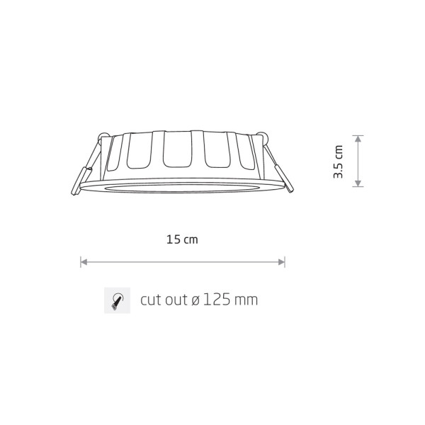 Точечный светильник Nowodvorski 8780 CL KOS LED 1x10W 3000K 1000Lm IP44 белый - фото №4