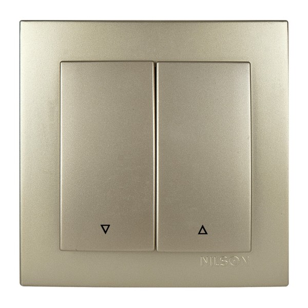 Вимикач Nilson Touran золото жалюзі 2-кл ( 24151011 )