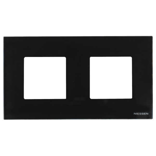 Двомісна рамка ABB Zenit N2272 CN скло (чорне)