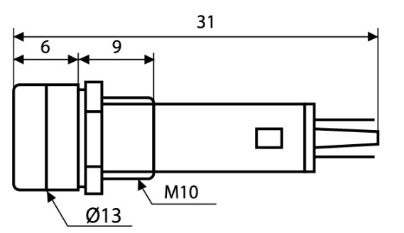 Сигнальна лампочка для кнопок Аско-Укрем PL1-101 220В жовта (A0140030022) - фото №1