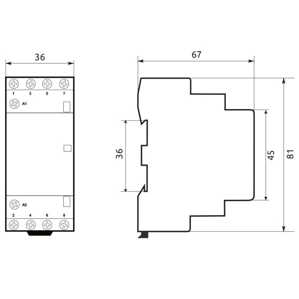 Магнитный пускатель Promfactor MCF3 20A 4NO 230В (MCF32040230) - фото №1
