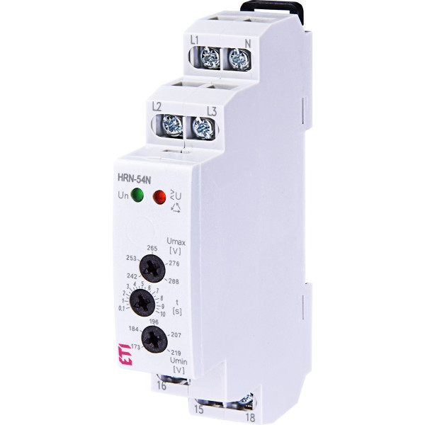 Реле контроля последовательности фаз и напряжения ETI 002471412 HRN-54N 3x400/230AC (3F 1x8A AC1) с нейтралью