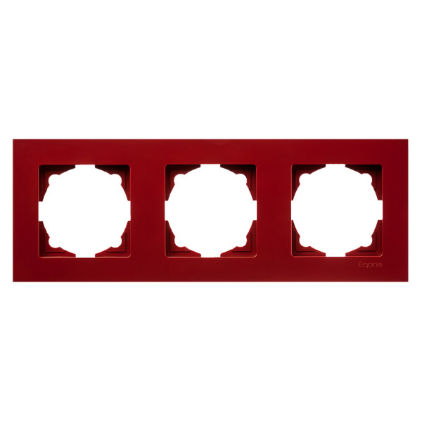 Рамка 3-місна Gunsan Eqona вишнева