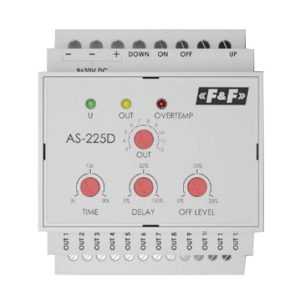 Реле каскадне F&F AS-225D 9-30В DC, 12-канальне