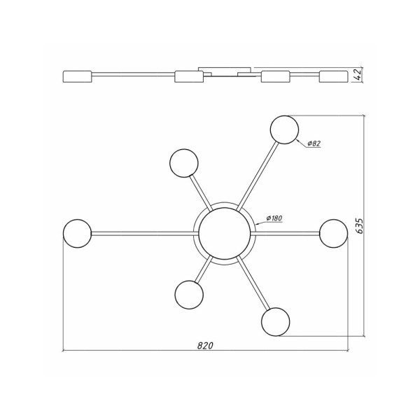 Люстра стельова Imperium Light 751682.01.01 Freeda GX53 6x60W IP20 Біла - фото №1