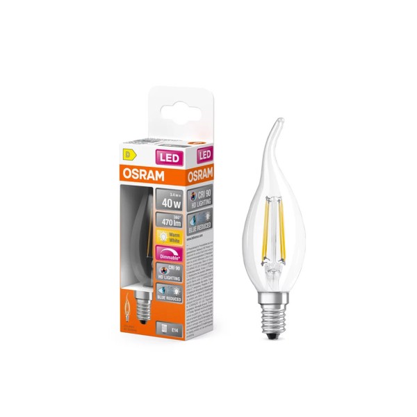 Світлодіодна лампочка Osram 4058075602830 E14 BA22 DIM 1x3.4W 2700K 470Lm IP20 - фото №2