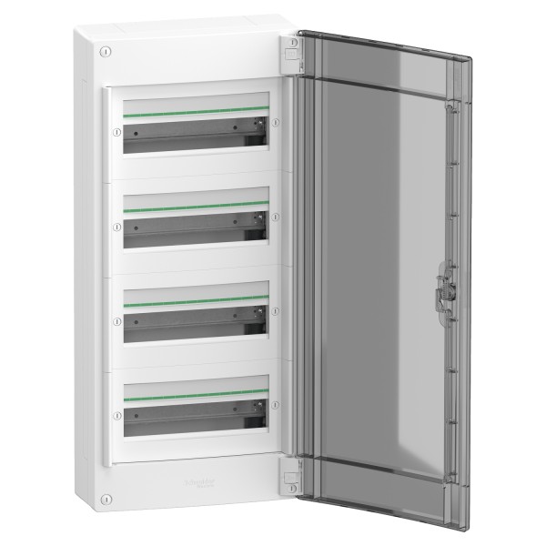 Врізний щит Schneider Electric PrismaSeT XS LVSXP413 4 ряди 52М димчасті двері - фото №1