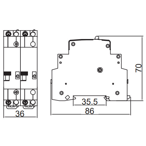 Імпульсне реле NOARK Ex9JU-32/2P 32А 230В AC (110275) - фото №2