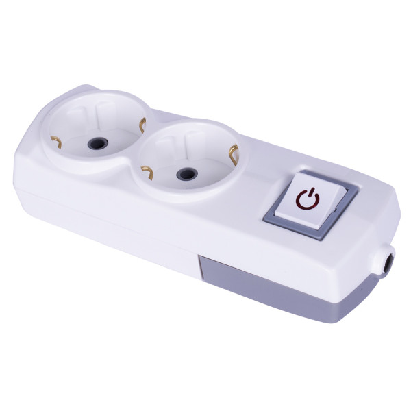 Колодка E.Next e.t.es.2.z.s 2 гнізда з заземленням та вимикачем (s042107)