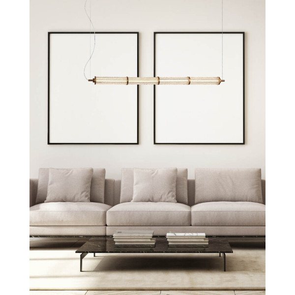 Подвесной светильник, люстра Italux PND-26384-4-GD-CL Sanpo LED 4x11W 3000K 900Lm IP20 золотой - фото №1