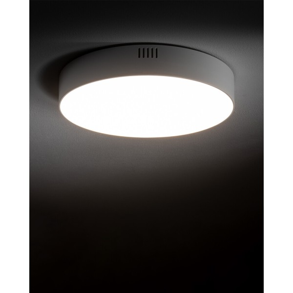 Потолочный светильник Nowodvorski 10413 Lid Round LED 1x35W 4000K 3400Lm IP20 белый - фото №1