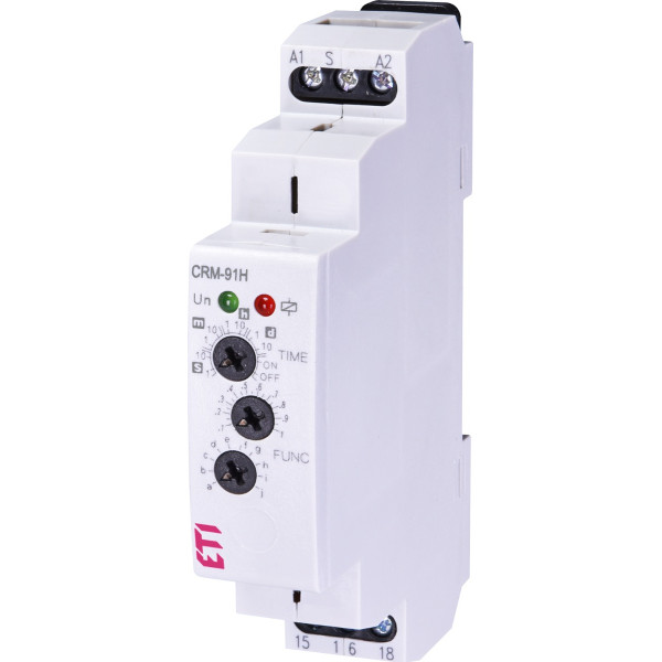 Багатофункціональне реле часу ETI 002470001 CRM-91H UNI 12-240V AC/DC (1x16A AC1)