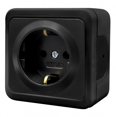 Накладна розетка NE-AD MULTIMA 92-53-08 з з/к чорна