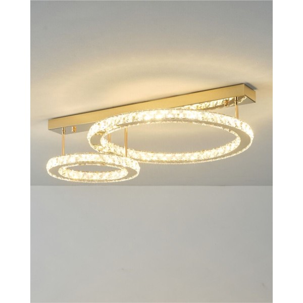 Люстра Zuma Line MX3713-2-3GT Girona Led 1x36W 3000K 4200Lm IP20 - фото №1