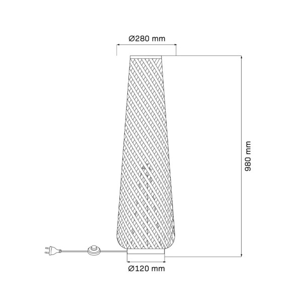 Торшер Goldlux 330130 Zanzibar E27 1x20W IP20 Бежевый - фото №3