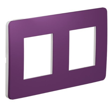 Двопостова рамка Schneider Electric NU280414 (ліловий/білий) - фото №1