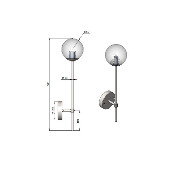 Бра, настінний світильник Pikart 28143-7 G9 1x60W IP20 золотий - фото №4