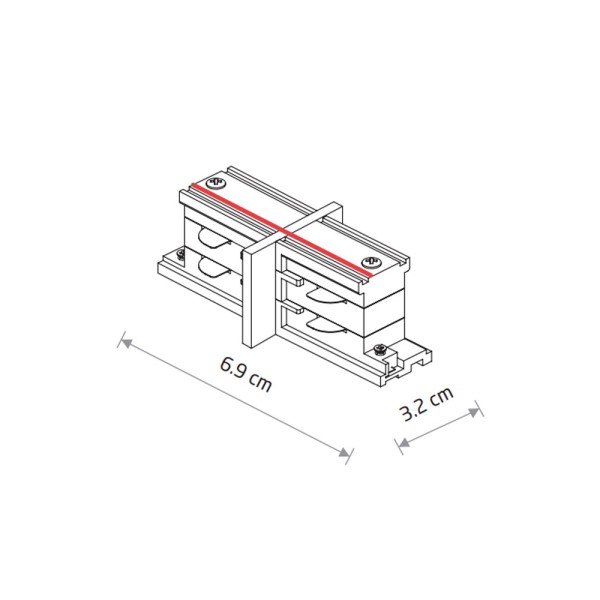 З'єднувач лінійний Nowodvorski 8085 CTLS Straight Connector Mini IP20 білий - фото №1