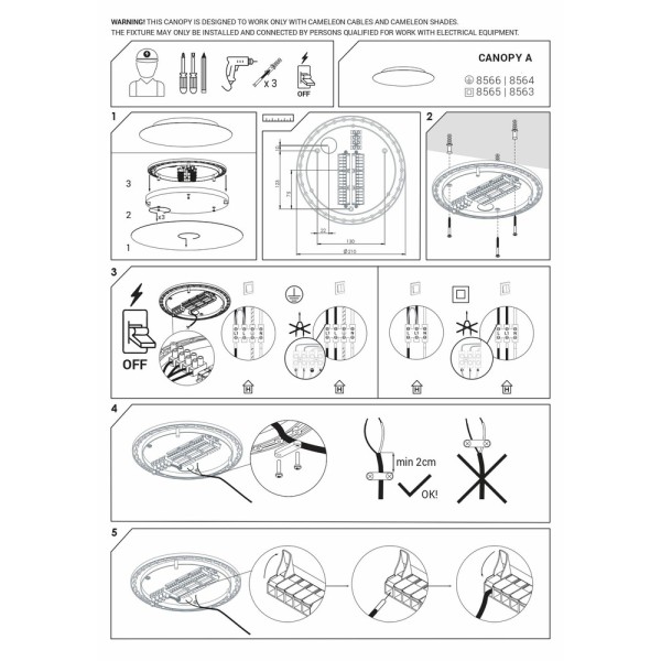 Потолочное основание для светильника Nowodvorski 10018 Cameleon Canopy A Mini 25W IP20 Bl - фото №3
