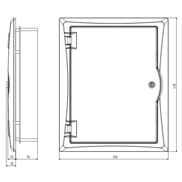 Вбудований щиток Elektro Plast 2515-01-RN2/24(N+PE)EP LUX IP40 (2515-01) - фото №4