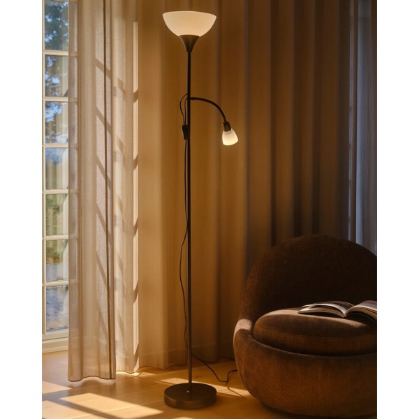 Торшер Nordlux 2512554003 Lauria E27+E14 1+1x40W+15W IP20 черный - фото №1