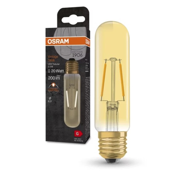 Лампа світлодіодна Osram 1906 LED CLF 20 2,5Вт/820 FIL GD E27 4х1 - фото №2