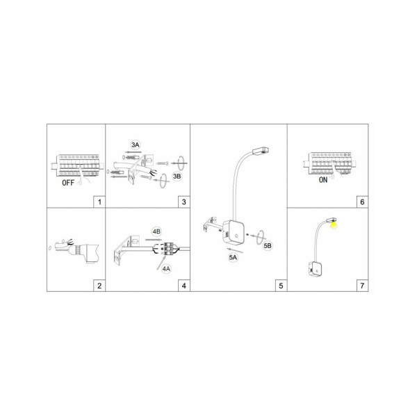 Бра, настенный светильник Kloodi WA-SNAKE SQ565 Snake Led 1x3W 3000K IP20 Wh - фото №2