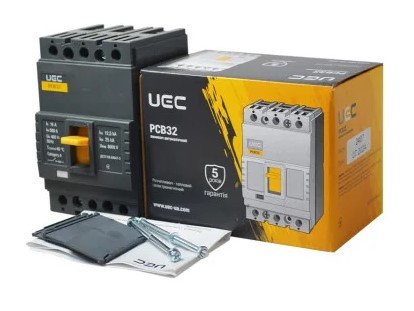 Автоматичний вимикач UEC PCB32 3Р 100А 25кА (MCCB-PCB-32-3-0100) - фото №1