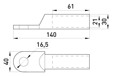 Алюминиевый кабельный наконечник E.Next e.end.stand.a.240 (s020011) - фото №1