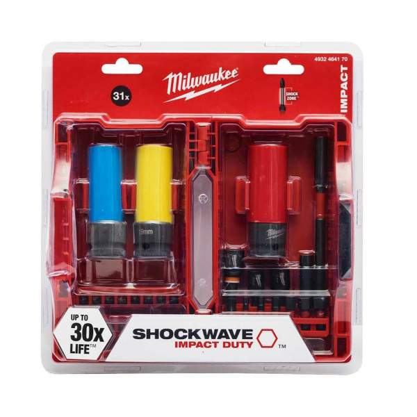 Набор бит и головок MILWAUKEE 4932464170 Shockwave (31шт) - фото №1
