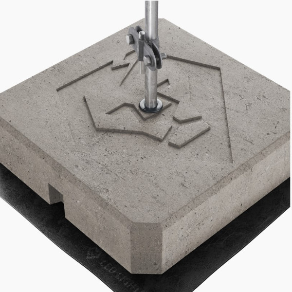 Блискавкоприймач Leo Lightman 1,5м Al з бетонною основою (407156) - фото №1