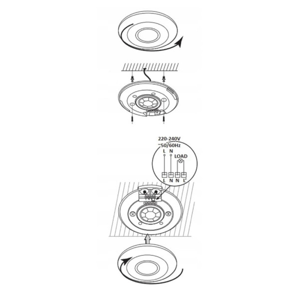 Датчик движения Goldlux 318756 ES-M15B Led IP20 Wh - фото №3