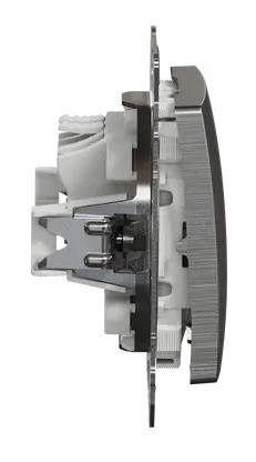 Выключатель Schneider Electric Sedna Design & Elements с подсветкой матовый алюминий SDD170101L - фото №2