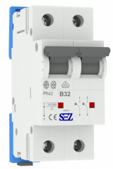 Двухполюсный автомат SEZ 62 B 32А 2P (PR62B32А)