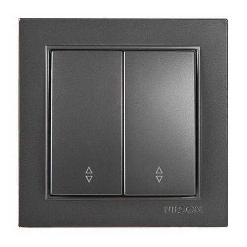 Вимикач Nilson Thor антрацит 2кл прохідний ( 27161009 )