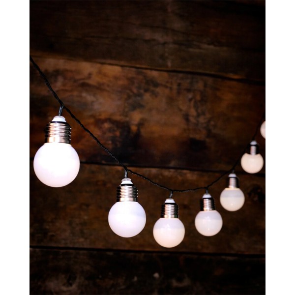 Гирлянда на солнечной батарее Goldlux 309280 Milki LED 3000K IP44 белая - фото №1