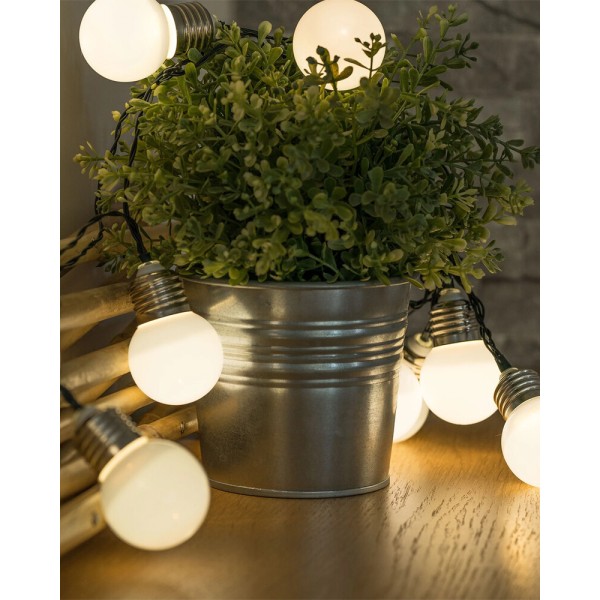 Гирлянда на солнечной батарее Goldlux 309280 Milki LED 3000K IP44 белая - фото №2