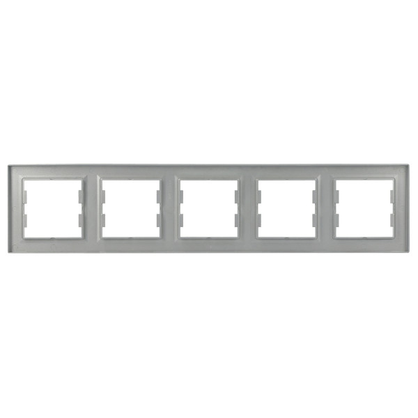 Рамка на 5 мест алюминий Asfora, EPH5800561 - фото №4