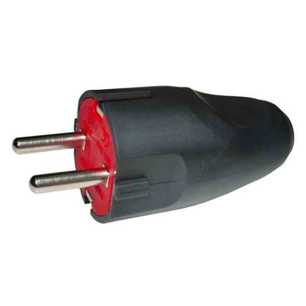 Електрична вилка Neomax з заземленням чорна (NX1100)