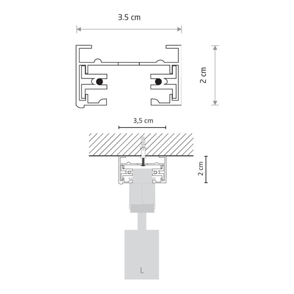 Шинопровод Nowodvorski 9451 Profile Track 2м IP20 белый - фото №1