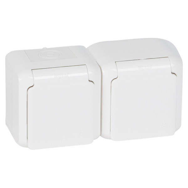 Розетка 2X2К+З Legrand Forix белая