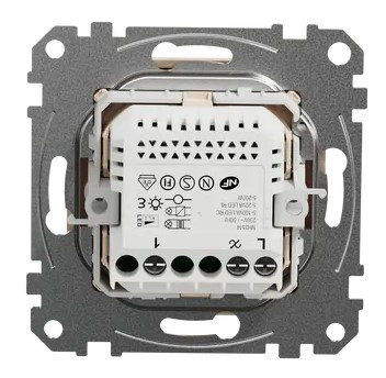 Универсальный поворотный светорегулятор Schneider Electric бежевый SDD112502 - фото №3