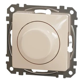 Универсальный поворотный светорегулятор Schneider Electric бежевый SDD112502 - фото №4