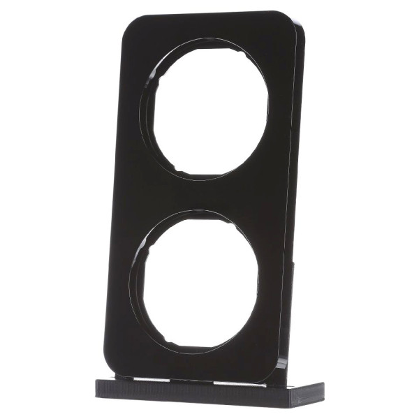 Рамка 2-местная, черная Berker R.1 - фото №1