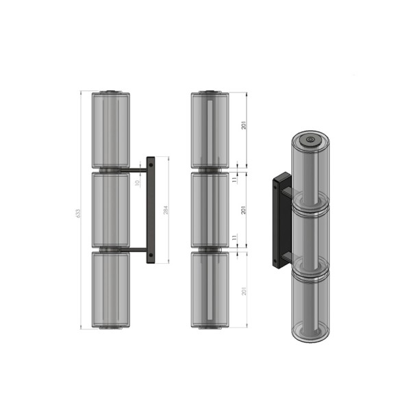 Бра, настінний світильник Pikart 38893-4 Vertigo LED 1x10W 3000K IP20 латунний - фото №3