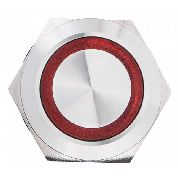 Кнопка Аско-Укрем TYJ 22-271 1NO+1NC 24В з підсвічуванням червона (A0140010142) - фото №3