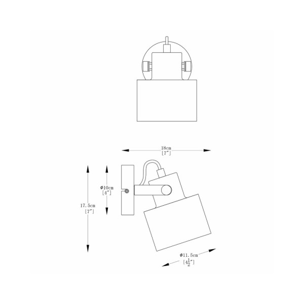 Бра, настінний світильник Zuma Line 5905316607125 Draco E27 40W IP20 - фото №1