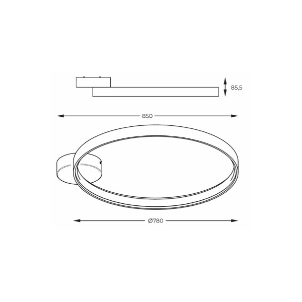 Люстра Zuma Line 5903938027857 Circle LED 1x50W 3000K 5520Lm IP20 - фото №1