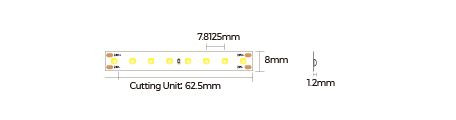 LED стрічка COLORS Chip-24V-IP20 8.8W 1040Lm 4000K 5м (FD128-24v-8mm-NW) - фото №1