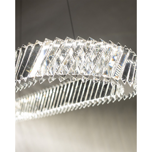 Подвесной светильник, люстра Nowodvorski 11707 Luxora Oval LED 1x40W 3000K 3600Lm IP20 хром - фото №3